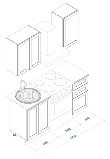 Кухонный гарнитур МК РИВЬЕРА Комплект №1 1,0м ПВХ Белый в Курске - изображение 5