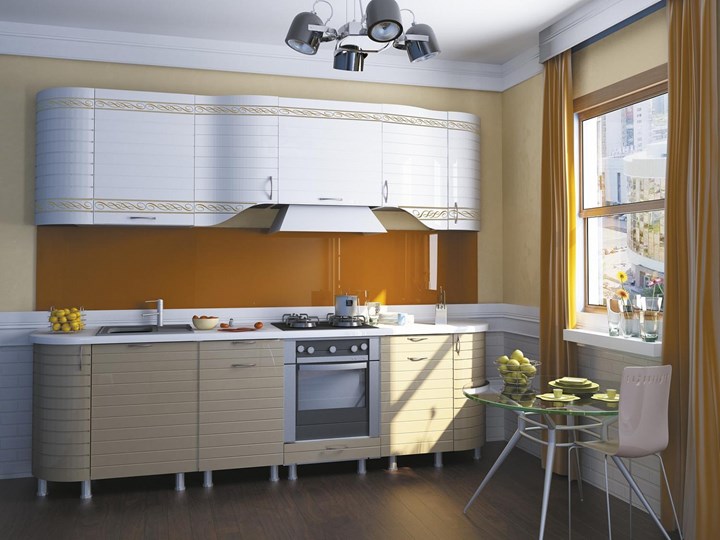 Гарнитур кухонный Анастасия цвет капучино 2 (260 см) в Курске - изображение