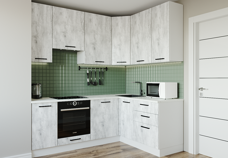 Кухонный угловой гарнитур Пайн-2200х1600 в Курске - изображение