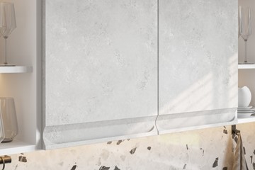 Угловой кухонный гарнитур Вельвет, бетон графит/бетон снежный в Курске - предосмотр 4