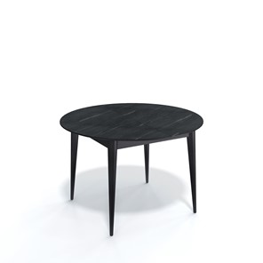 Обеденный круглый стол Kenner W1200 (Черный/Мрамор серый) в Курске