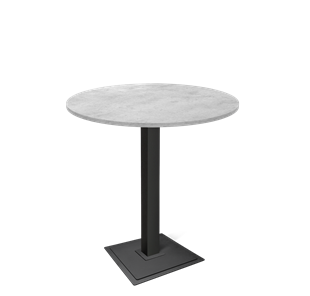 Круглый стол на кухню SHT-TU5-BS1/H110 / SHT-TT 90 ЛДСП (бетон чикаго светло-серый/черный) в Курске