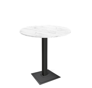 Круглый стол на кухню SHT-TU5-BS1/H110 / SHT-TT 90 ЛДСП (мрамор кристалл/черный) в Курске