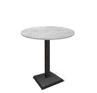 Стол кухонный круглый SHT-TU5-BS2/H110 / SHT-TT 90 ЛДСП (бетон чикаго светло-серый/черный) в Курске