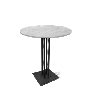 Барный стол SHT-TU6-BS1/H110 / SHT-TT 90 ЛДСП (бетон чикаго светло-серый/черный) в Курске