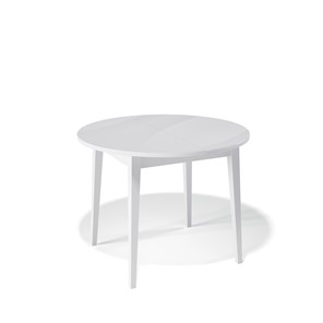 Круглый обеденный стол Kenner 1000M (Белый/Стекло белое сатин) в Курске