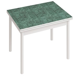 Кухонный обеденный стол СТ22, Белый/Зеленый мрамор в Курске