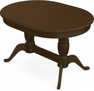Кухонный раздвижной стол Леонардо-2 исп. Овал, тон 4 (Морилка/Эмаль) в Курске