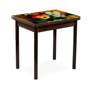 Кухонный пристенный стол СПА-01 СТФ, венге/фотопечать дерево/опоры прямые коричневые в Курске