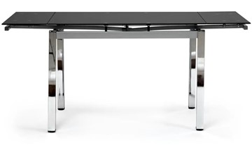 Стеклянный стол CAMPANA ( mod. 346 ) металл/стекло 70x110/170x76, хром/черный арт.11413 в Курске