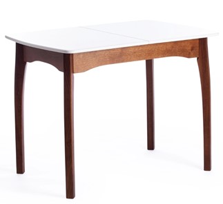 Кухонный стол раскладной Caterina, бук/мдф, 100+30x70x75, коричневый, белый арт.15856 в Курске