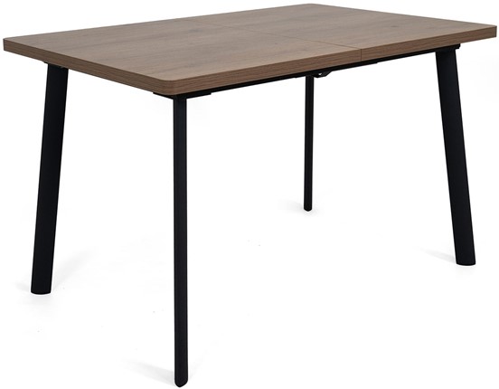 Обеденный раздвижной стол Дали-1L(ноги черные, дуб табако) в Курске - изображение