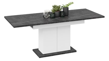 Кухонный стол раскладной Детройт тип 1 (Белый/Ателье темный) в Курске - предосмотр 1