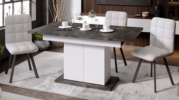 Кухонный стол раскладной Детройт тип 1 (Белый/Ателье темный) в Курске - предосмотр 6