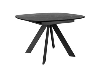 Керамический стол DikLine BK100 Керамика Черный мрамор/подстолье черное/опоры черные в Курске