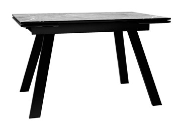 Керамический стол DikLine DKL140 Керамика Серый мрамор/опоры черные (2 уп.) в Курске