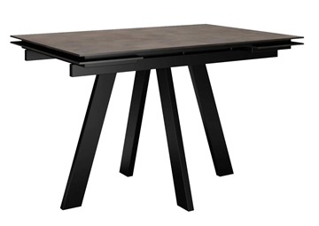 Обеденный раздвижной стол DikLine DM120 Хромикс бронза / опоры черные в Курске