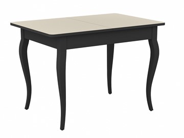 Кухонный стол раскладной Dikline M110 венге/стекло крем сатин/ножки MC венге в Курске