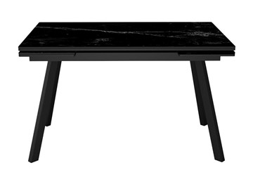 Стол керамический DikLine SKA125 Керамика Черный мрамор/подстолье черное/опоры черные (2 уп.) в Курске