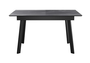 Керамический кухонный стол DikLine SKH125 Керамика Серый мрамор/подстолье черное/опоры черные (2 уп.) в Курске