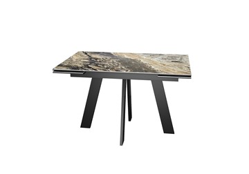 Раздвижной стол DikLine SKM120 Керамика Amadeus/подстолье черное/опоры черные в Курске