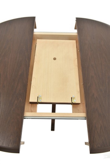 Кухонный раскладной стол Фабрицио-1 исп. Круг 820, Тон 9 (Морилка/Эмаль) в Курске - изображение 6