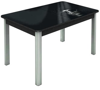 Кухонный стол раскладной Гамбург исп. 2, ноги метал. крашеные №23 (Exclusive h191/черный) в Курске