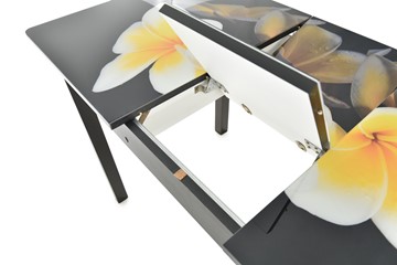 Кухонный стол раскладной Гамбург исп. Мини, ноги метал. крашеные №23, Фотопечать (Цветы №39) в Курске - предосмотр 5