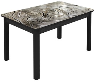 Кухонный стол раскладной Гамбург Мини, ноги метал. крашеные №23 (Exclusive h140/черный) в Курске