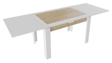 Кухонный стол раскладной Хьюстон тип 4 (Белый/Дуб Крафт золотой) в Курске - предосмотр 1