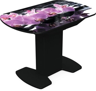 Кухонный стол раздвижной Корсика исп. 2 Фотопечать (Цветы №30) 1200(1515)*800 в Курске