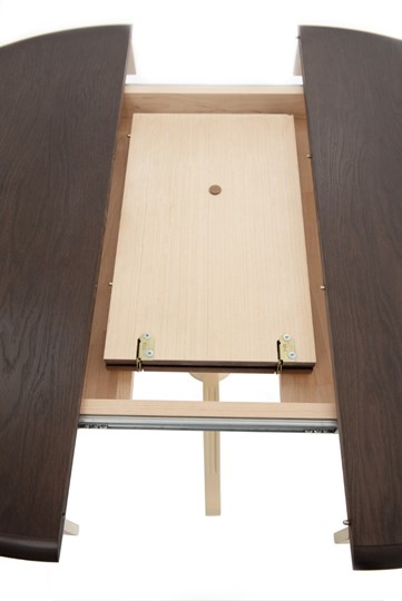 Обеденный раздвижной стол Леонардо-1 исп. Круг 820, тон 4 (Морилка/Эмаль) в Курске - изображение 4