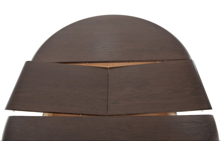 Обеденный раздвижной стол Леонардо-1 исп. Круг 820, тон 4 (Морилка/Эмаль) в Курске - изображение 5