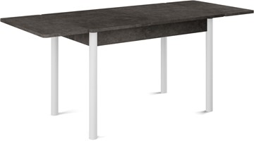 Обеденный раздвижной стол Милан-2 EVO, ноги белые, серый камень в Курске - предосмотр 1