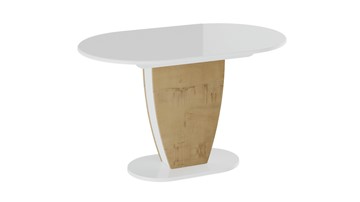 Кухонный стол раскладной Монреаль тип 1 (Белый глянец/Бунратти) в Курске