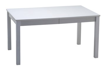 Кухонный стол раскладной Нагано-2 стекло белое opti (хром-лак) в Курске - предосмотр
