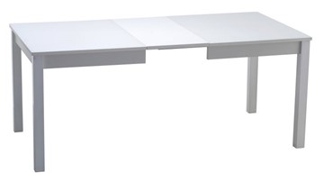 Кухонный стол раскладной Нагано-2 стекло белое opti (хром-лак) в Курске - предосмотр 1