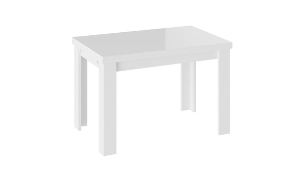 Стол раздвижной Норман тип 1, цвет Белый/Стекло белый глянец в Курске - изображение