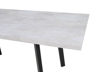 Обеденный раздвижной стол Робин, опоры прямые, цемент светлый в Курске - предосмотр 3