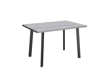 Обеденный раздвижной стол Робин, опоры прямые, цемент светлый в Курске - предосмотр