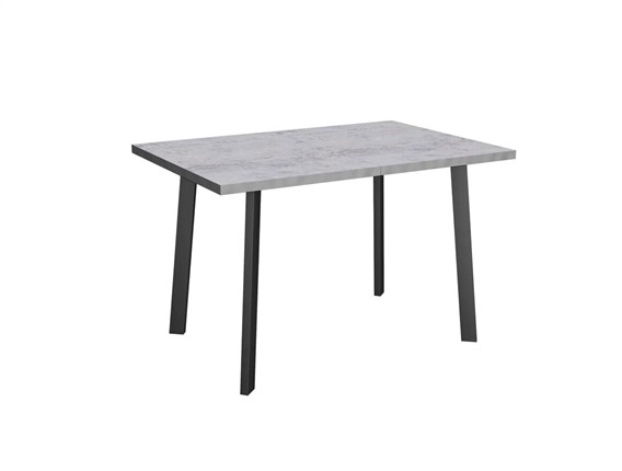 Обеденный раздвижной стол Робин, опоры прямые, цемент светлый в Курске - изображение