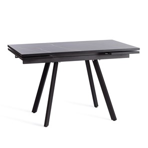 Кухонный раздвижной стол VIGO ЛДСП/HPL/металл,120x80x30х30х75 см, Мрамор чёрный/чёрный арт.19730 в Курске
