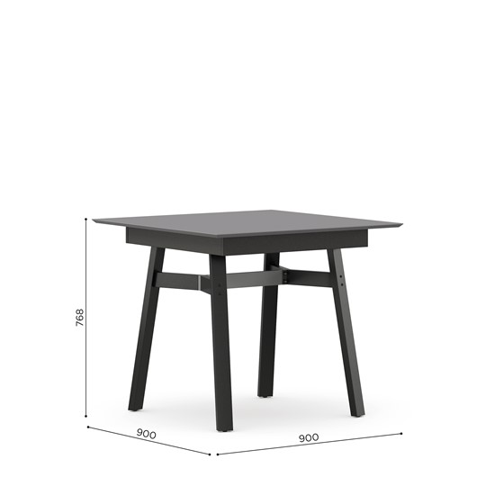 Обеденный стол 900 Элиот ЛД 414.110.000, Оникс Серый/Чёрный в Курске - изображение 3