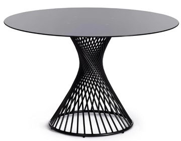 Кухонный обеденный стол BERTOIA (mod. GT21) металл/стекло, Black (черный) арт.20595 в Курске