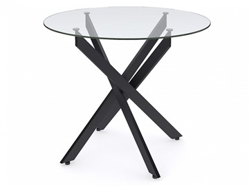 Стеклянный стол Dikline R900 стекло/ножки черный металл в Курске