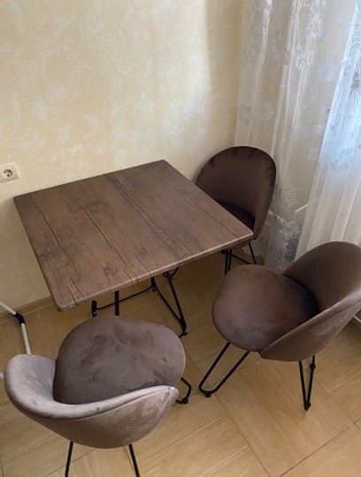 Кухонный стол SHT-TU23/H71/ТT 80 (темно-серый/палисандр) в Курске - изображение 6