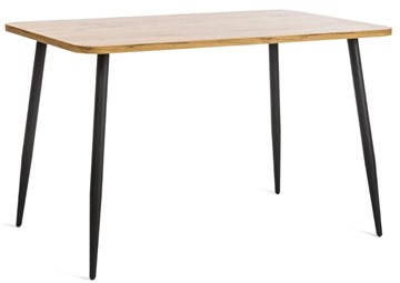 Обеденный стол PLUTO ЛДСП/металл, 120x80x77, Дуб вотан/Черный арт.19317 в Курске