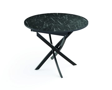 Обеденный стол 55.04 Адажио, мрамор черный/черный/металл черный в Курске