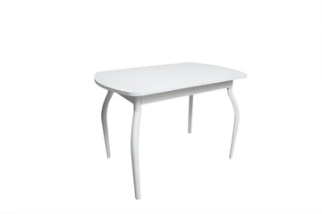 Мини-стол на кухню ПГ-01СТ белое/белое/крашенные фигурные в Курске