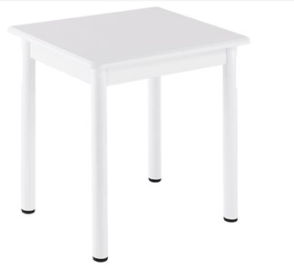 Кухонный пристенный стол НСПА-02 МДФ, белый МДФ/белое дерево/36 прямые трубки белый в Курске